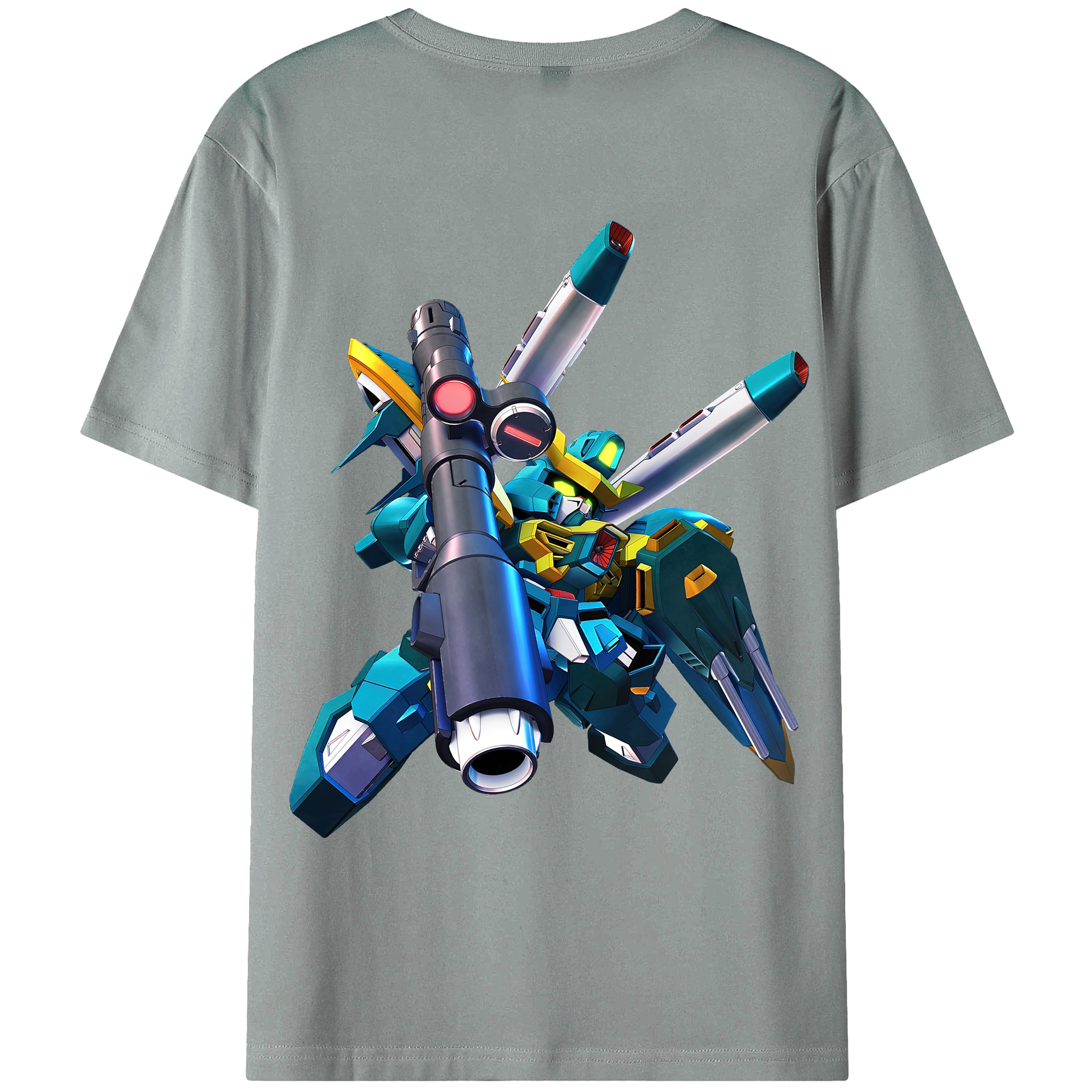 （画像用） 機動戦士ガンダム Mobile Suit Gundam 綿100％ メンズ半袖Tシャツ（バックプリント） 通気性